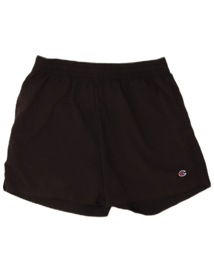 Pantaloncini sportivi da uomo Champion grandi in poliestere nero