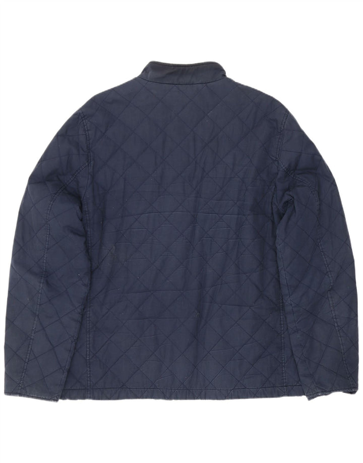Jack Wills Mens Quilted Jacket UK 42 XL Navy Blue Cotton