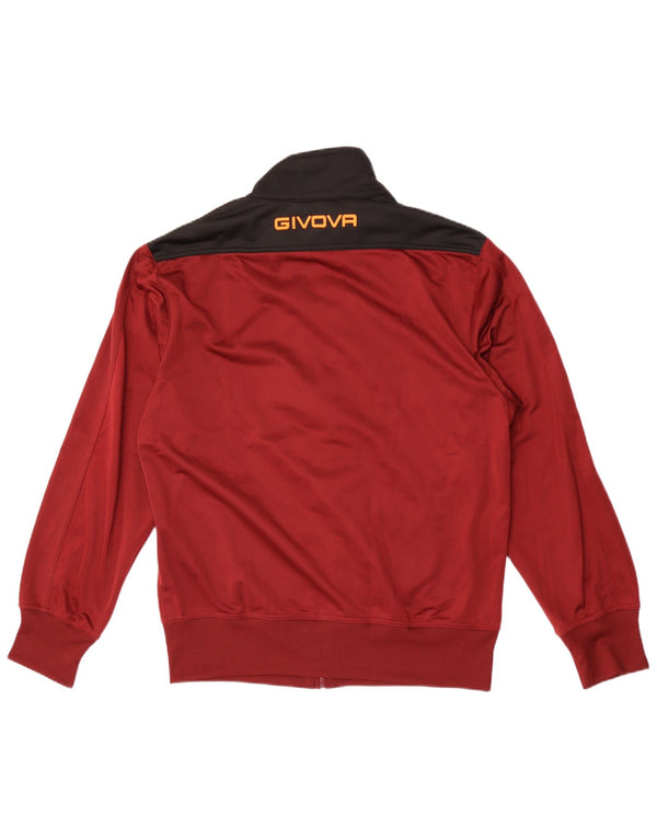 Givova Mens Graphic Tracksuit Top Jacket XL Burgundy Colourblock Polyester