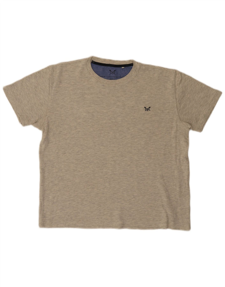 Crew Clothing Mens T-Shirt Top Large Grey Cotton