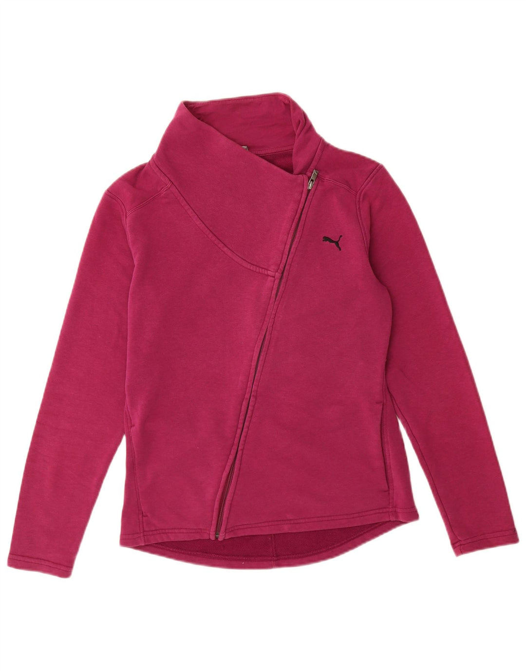 Puma Womens Tracksuit Top Jacket UK 12 Medium Pink Cotton