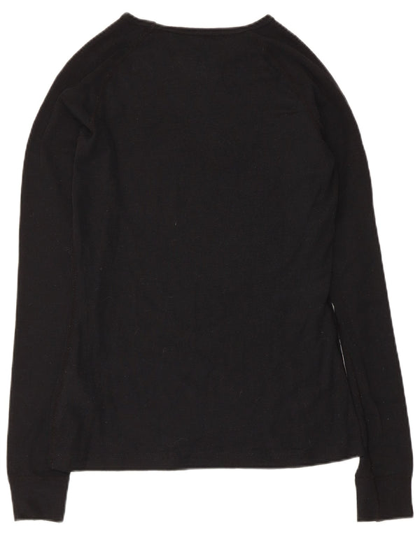 Mountain Warehouse Top pentru femei cu mânecă lungă UK 8 Small Black Wool