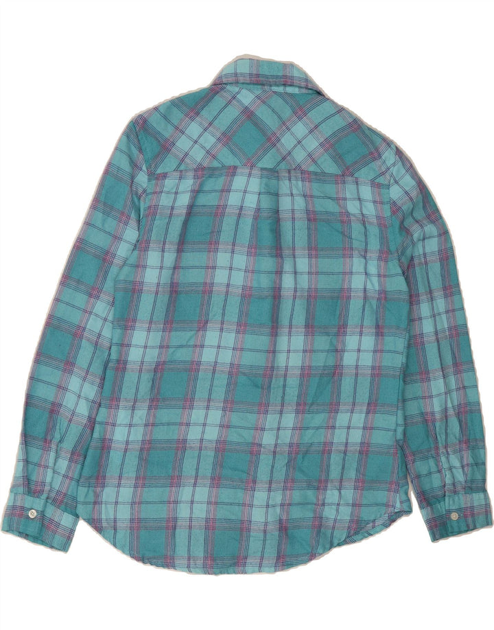 EDDIE BAUER Girls Flannel Shirt 13-14 Years Large Blue Check Polyester Vintage Eddie Bauer and Second-Hand Eddie Bauer from Messina Hembry 