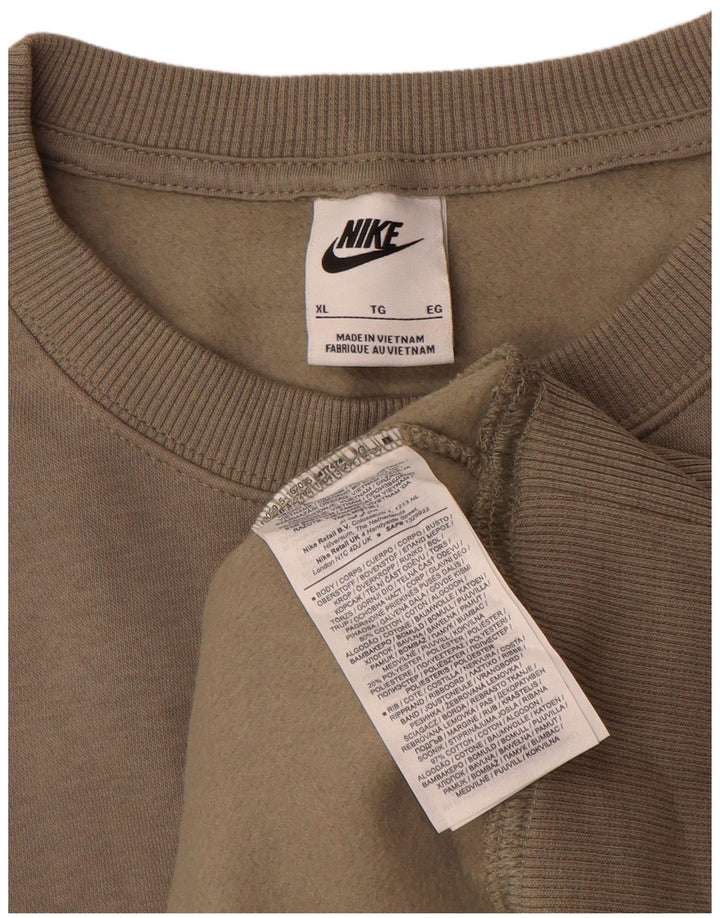 Nike Dame Sweatshirt Jumper UK 18 XL Grå Bomuld