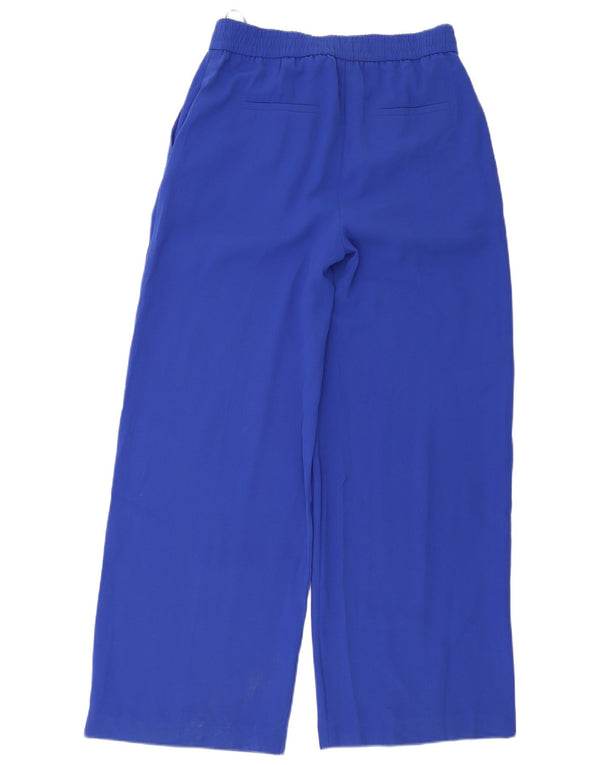Calça casual feminina de perna larga Marks & Spencer Reino Unido 14 grande W34 L33 azul