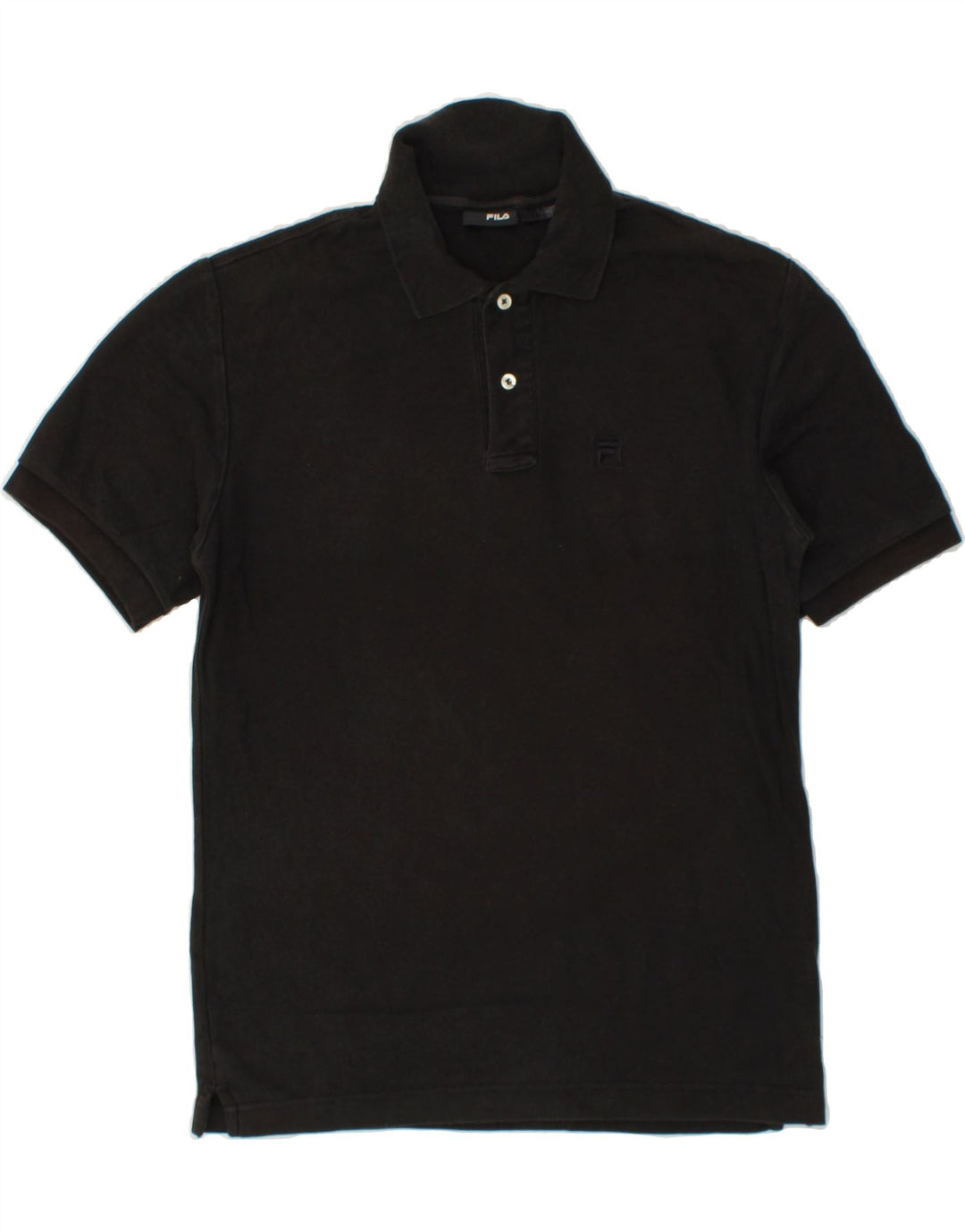 FILA Mens Polo Shirt Medium Black Cotton Vintage Fila and Second-Hand Fila from Messina Hembry 