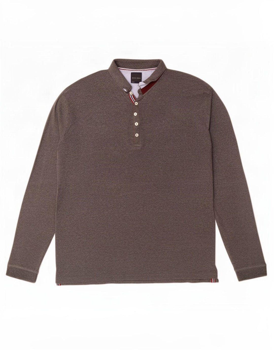 Polo a maniche lunghe da uomo Zara 2XL Grigia