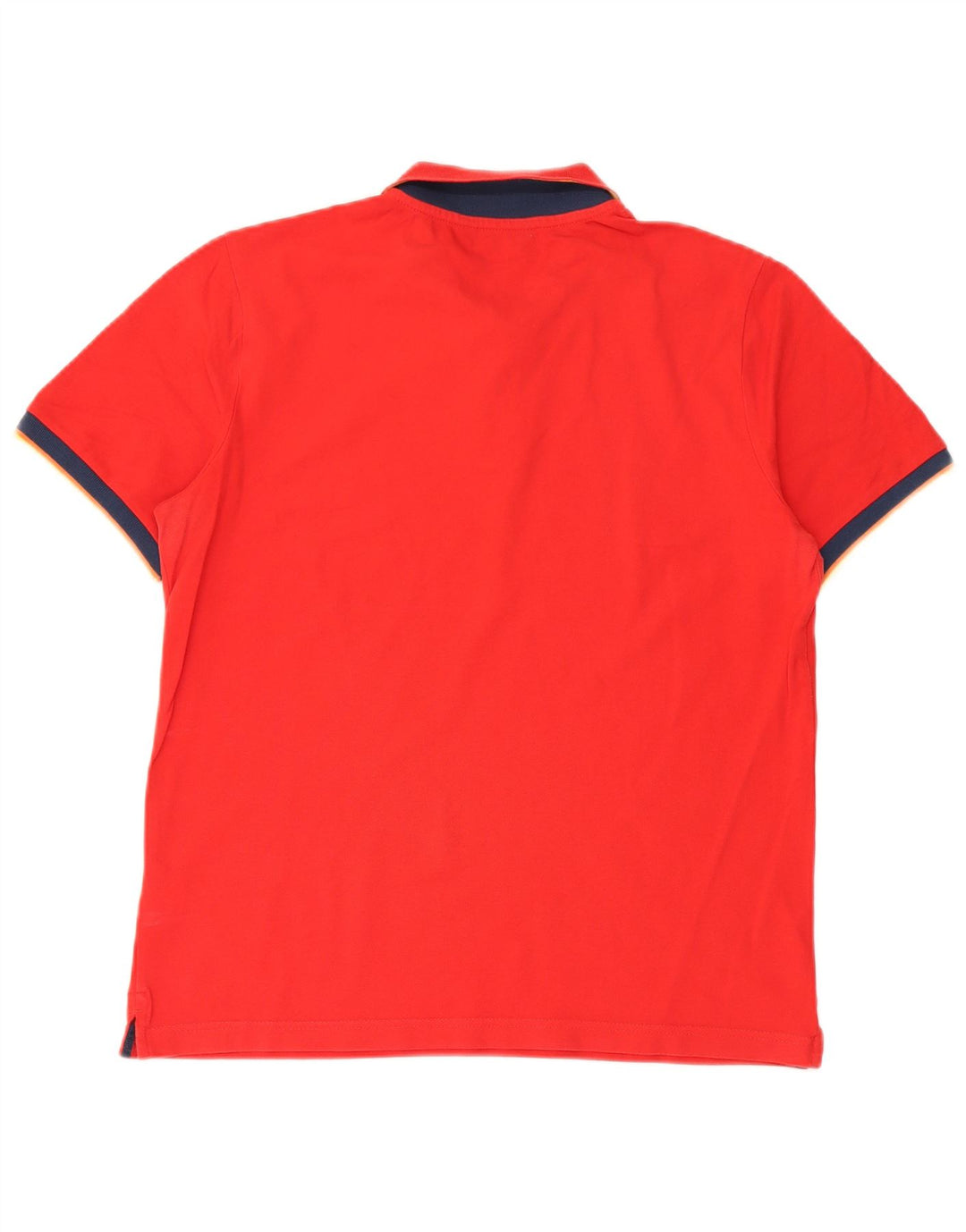 K-Way Mens Polo Shirt Large Red Colourblock Cotton