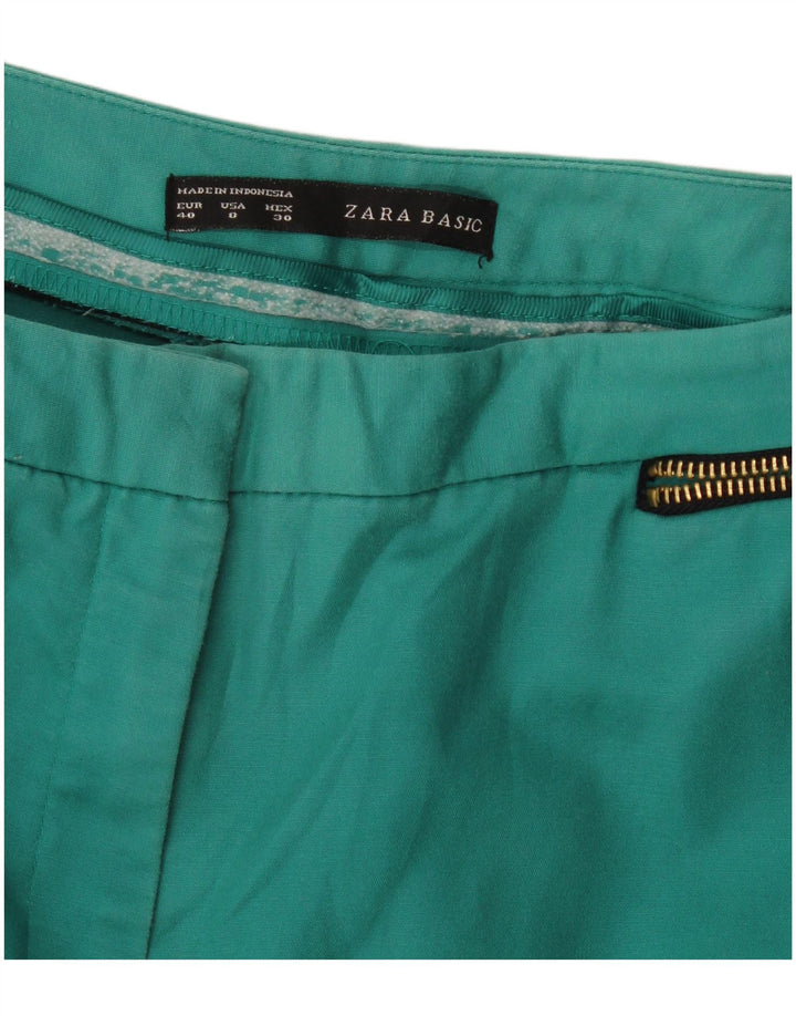 Pantaloni corti slim da donna Zara EU 40 medi W30 L25 verdi