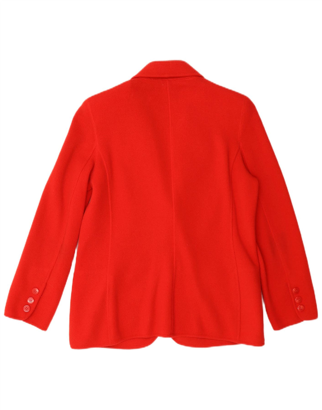 Giacca blazer vintage da donna in maglia a 2 bottoni UK 14 Cashmere rosso medio