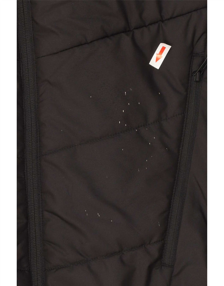 Puma Mens Graphic Hooded Padded Jacket UK 36 Small Black Polyester