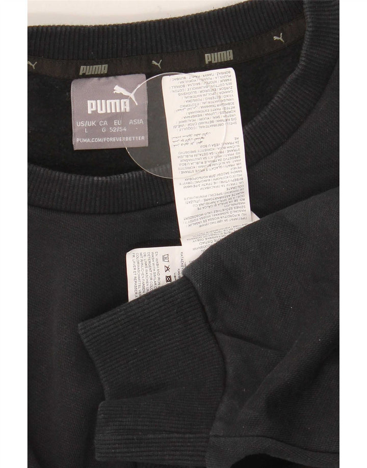 Puma Herren Sweatshirt Pullover Large Schwarz Baumwolle