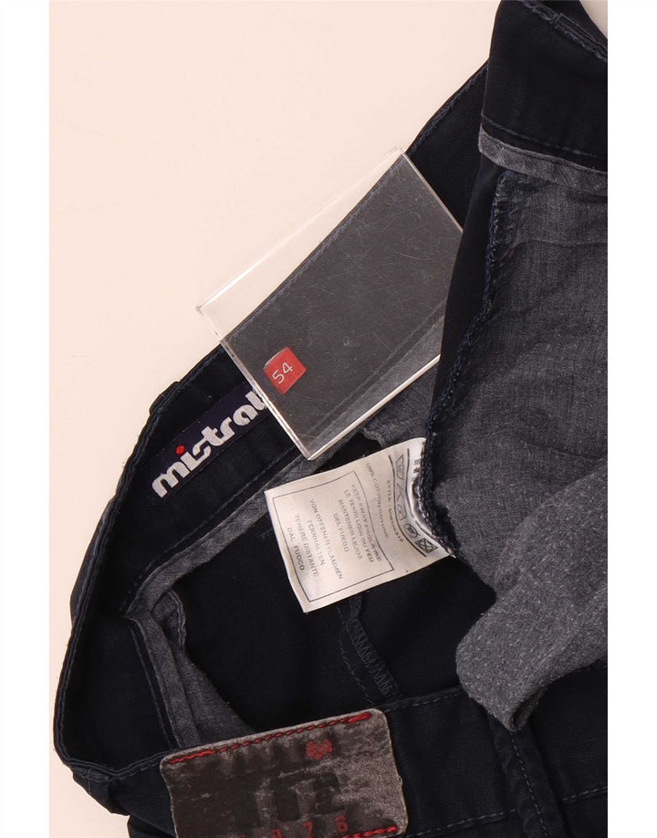 Mistral Mens Cargo Shorts IT 54 2XL W38 Navy Blue Cotton