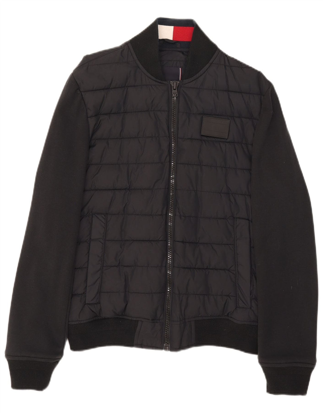 Tommy Hilfiger Mens Bomber Padded Jacket UK 36 Small Black
