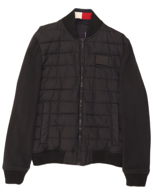 Tommy Hilfiger Herre Bomber Polstret Jakke UK 36 Small Black