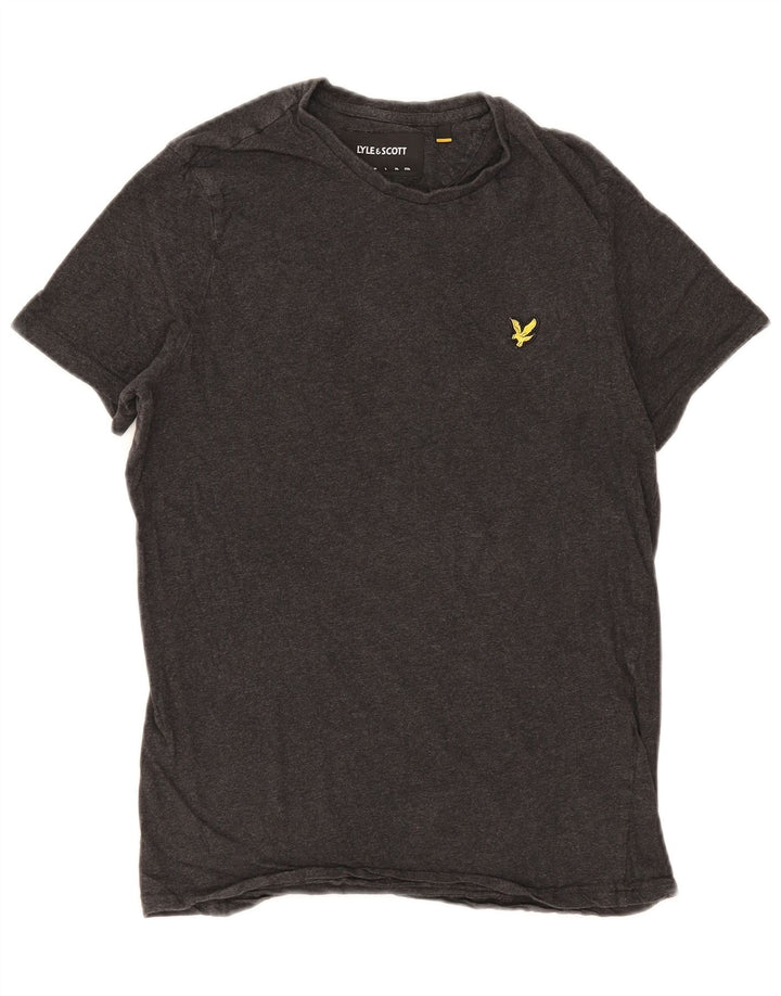 Lyle & Scott Mens T-Shirt Top Small Grey Cotton