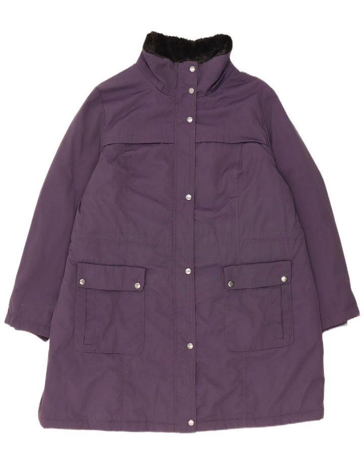 Marks & Spencer Womens Padded Coat UK 18 XL Purple Polyamide