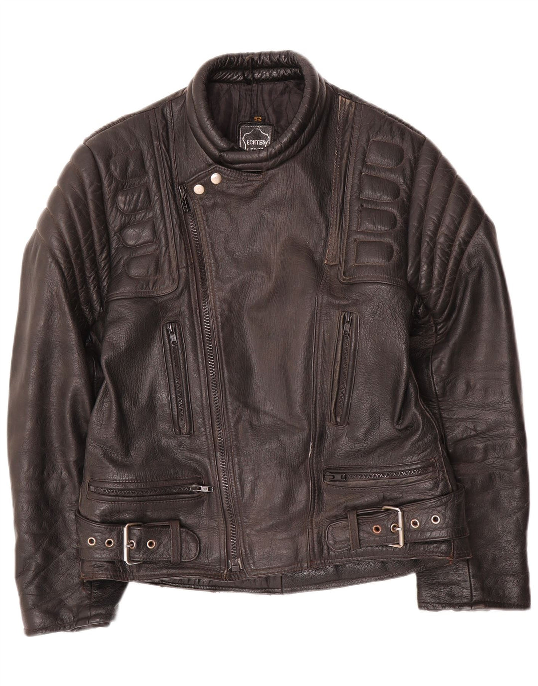 Modeka Herren Leder Bikerjacke UK 38 Mittelschwarzes Leder
