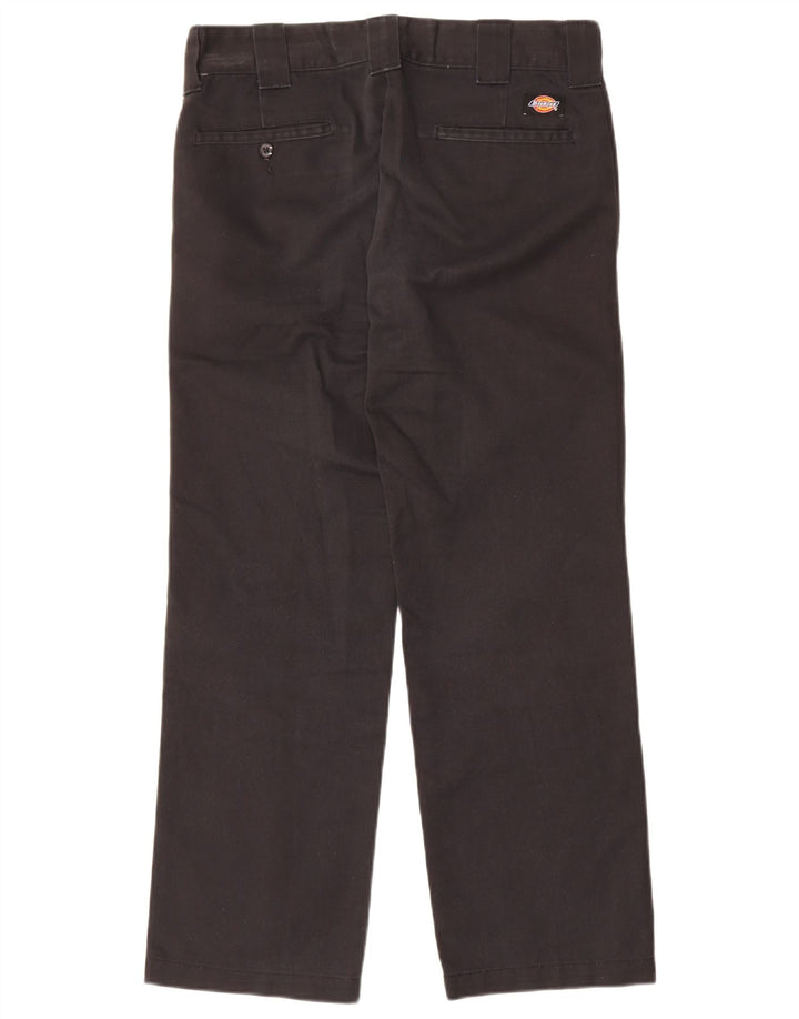 Dickies Mens Slim Straight Chino Trousers W30 L30 Black Polyester