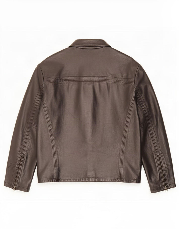 Jaqueta de couro masculina Conbipel IT 48 média preta