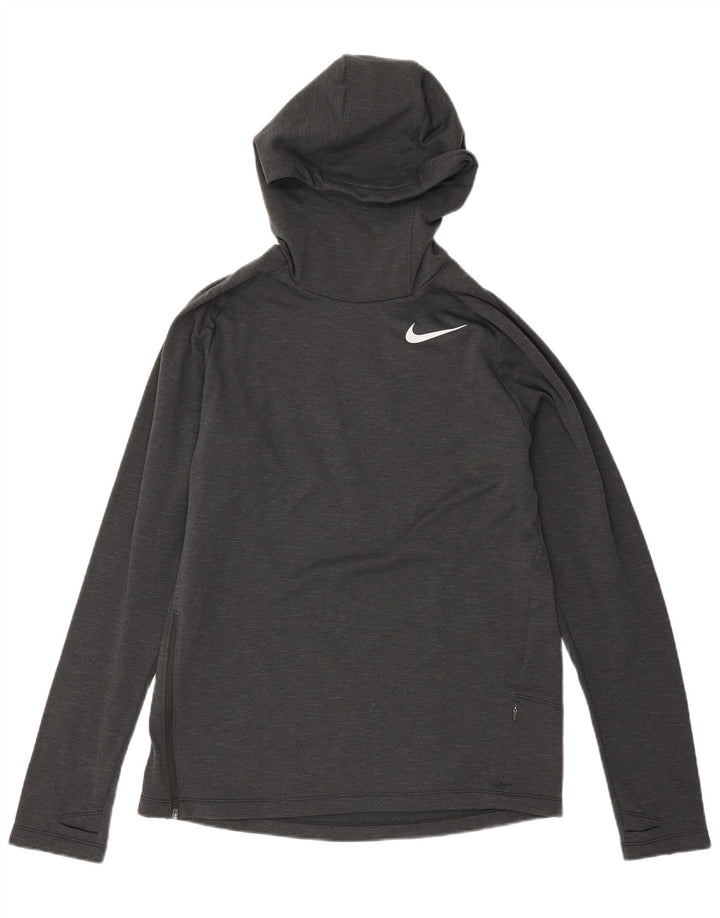 Felpa con cappuccio Nike Dri Fit da uomo, media, in poliestere nero