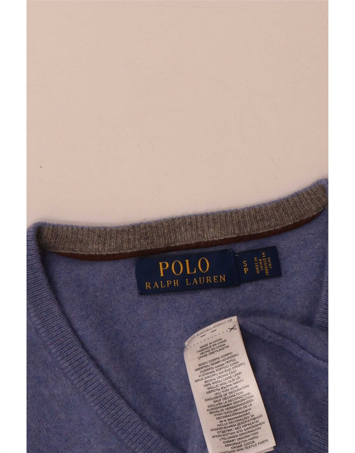 Polo Ralph Lauren Mens Jumper Sweater Small Blue Wool