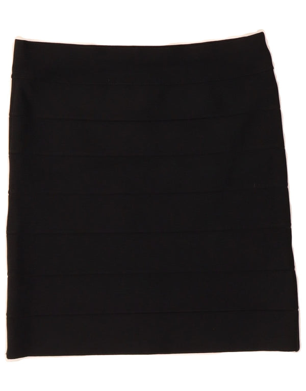 BCBGMAXAZRIA Womens Mini Skirt Large W32  Black Rayon