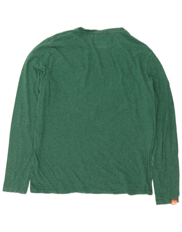 Мужской топ Superdry с длинным рукавом 2XL, зеленый в крапинку