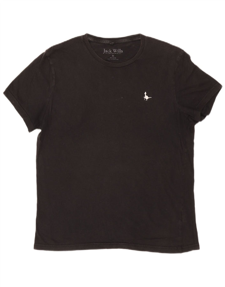 Jack Wills Mens T-Shirt Top Medium Black Cotton