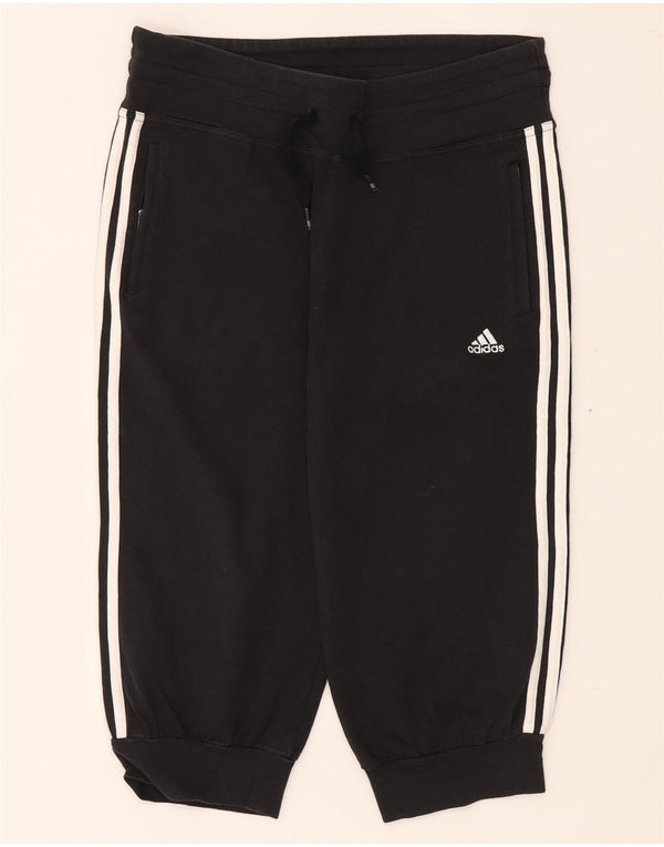 Adidas Femmes Capri Survêtement Pantalon Joggers UK 14 Moyen Noir Coton