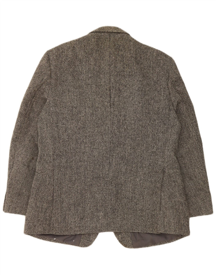 Centaur Mens Harris Tweed Blazer Jacket UK 38 Medium Grey Herringbone