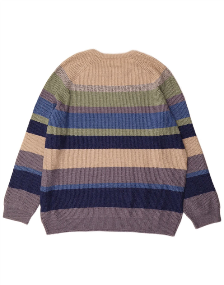 Marks & Spencer Mens Boat Neck Jumper Sweater 2XL Multicoloured Striped