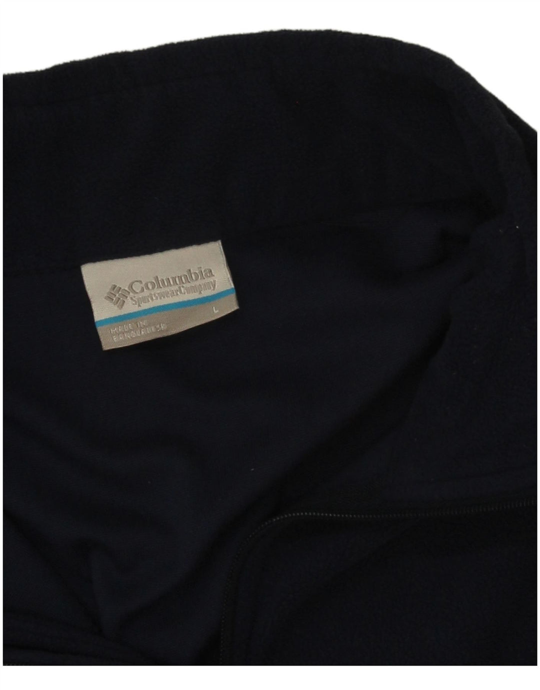 Columbia Mens Zip Neck Fleece Jumper Large Navy Blue