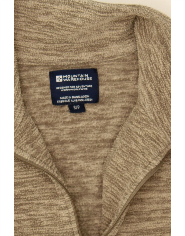MOUNTAIN WAREHOUSE Mens Zip Neck Fleece Jumper Small Beige Flecked Vintage Mountain Warehouse and Second-Hand Mountain Warehouse from Messina Hembry 