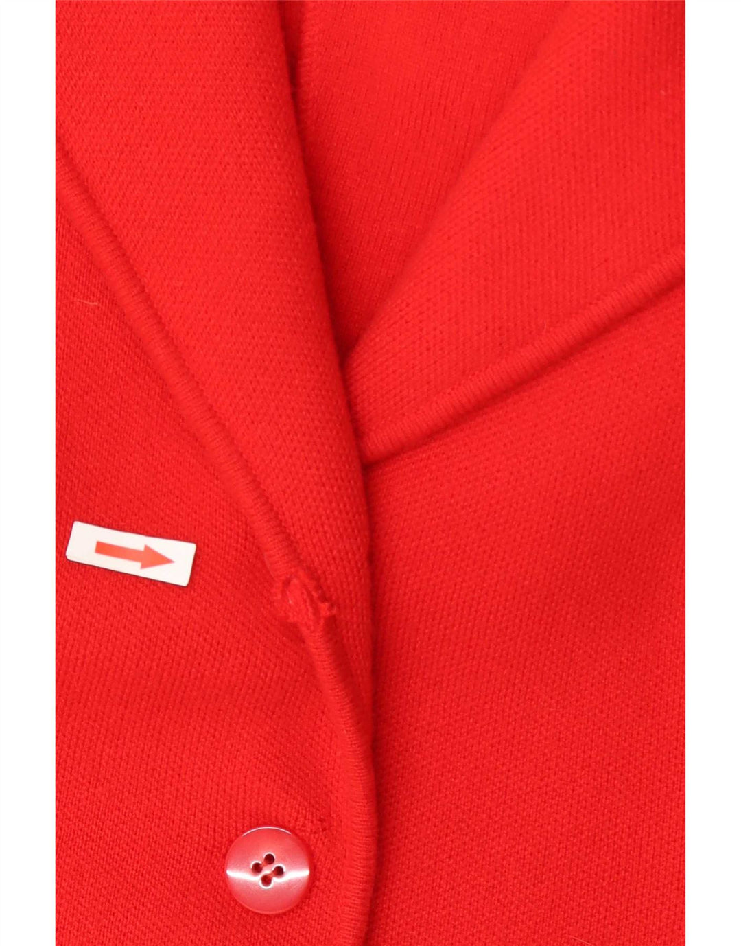 Giacca blazer vintage da donna in maglia a 2 bottoni UK 14 Cashmere rosso medio