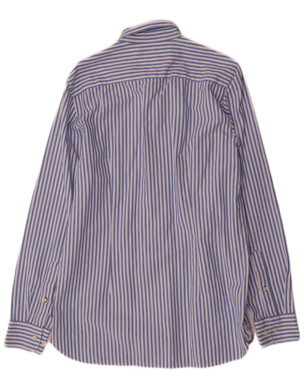 Camicia slim fit da uomo Tommy Hilfiger in cotone a righe blu medio