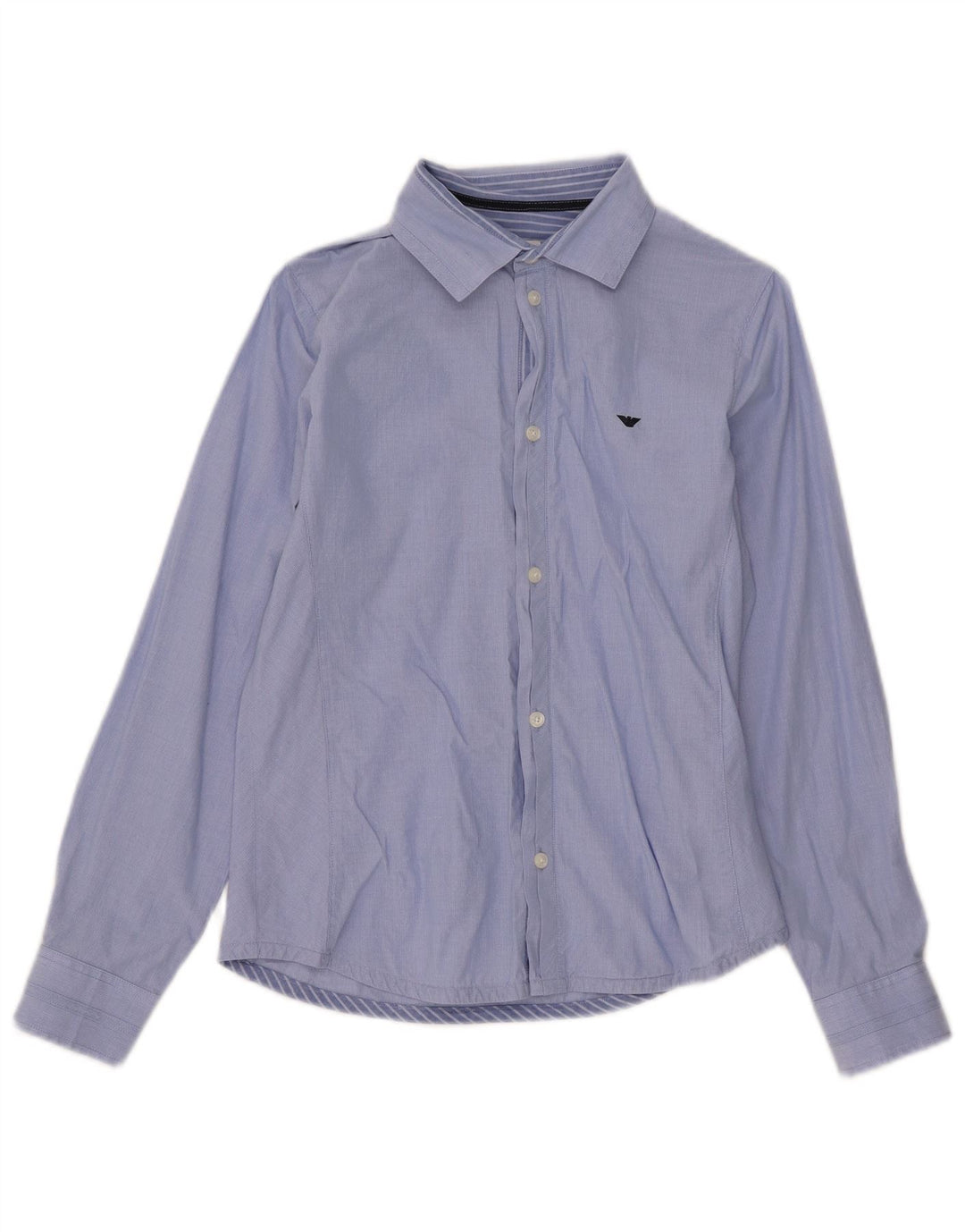 Armani Junior Boys Shirt 11-12 Years Blue Cotton