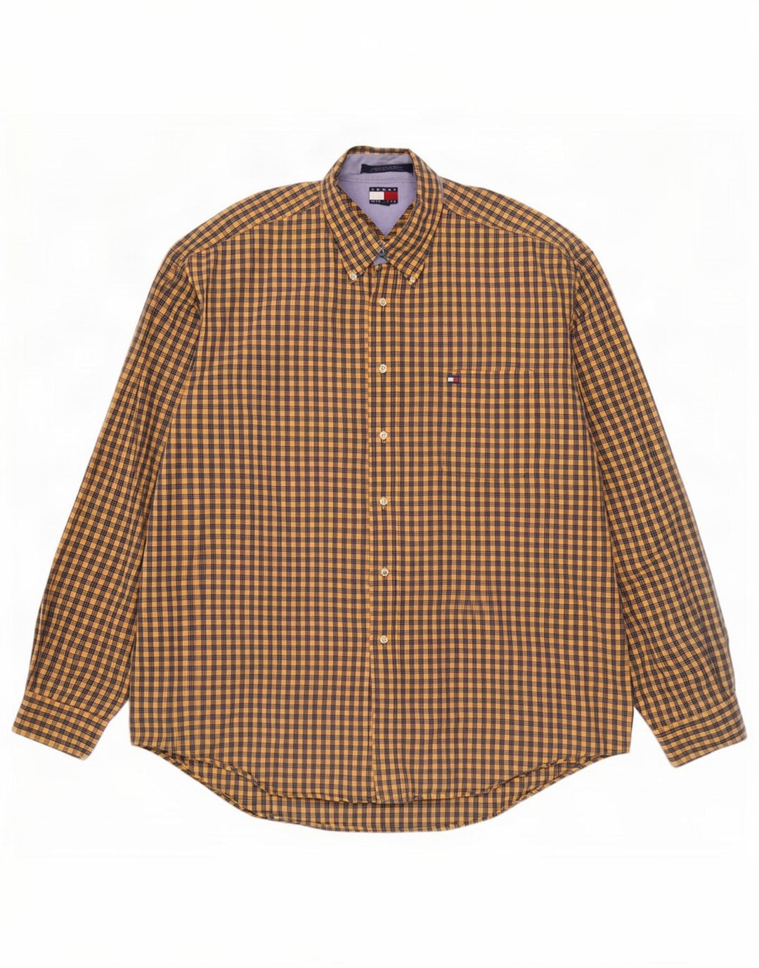 Tommy Hilfiger Chemise Homme XL Jaune Vichy Coton