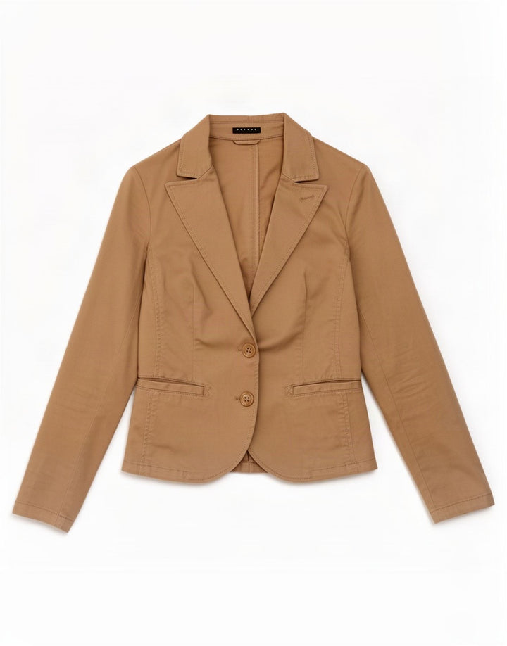 Sisley Womens 2 Button Blazer Jacket UK 6 XS Beige