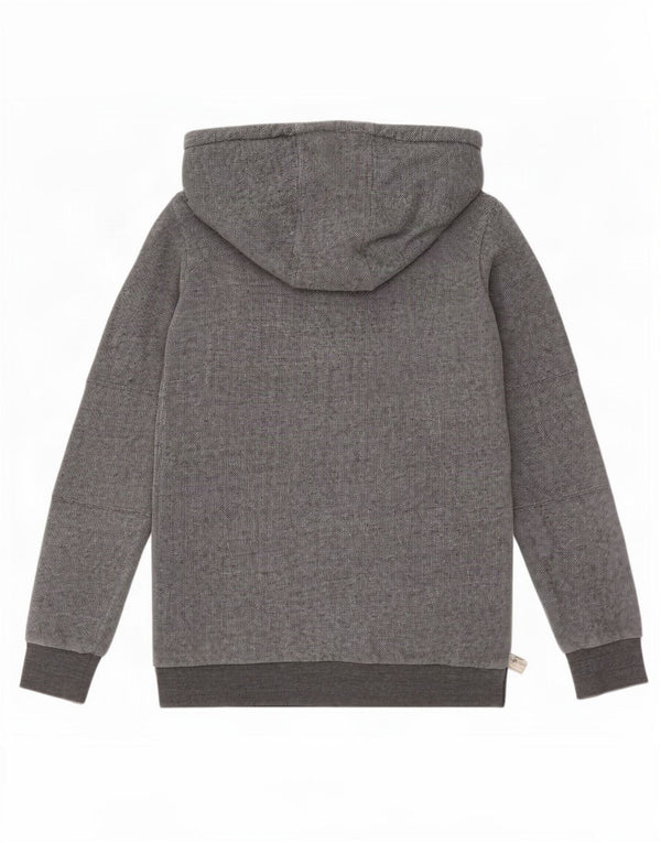 Roxy Womens Zip Hoodie Sweater UK 10 Small Grau meliert
