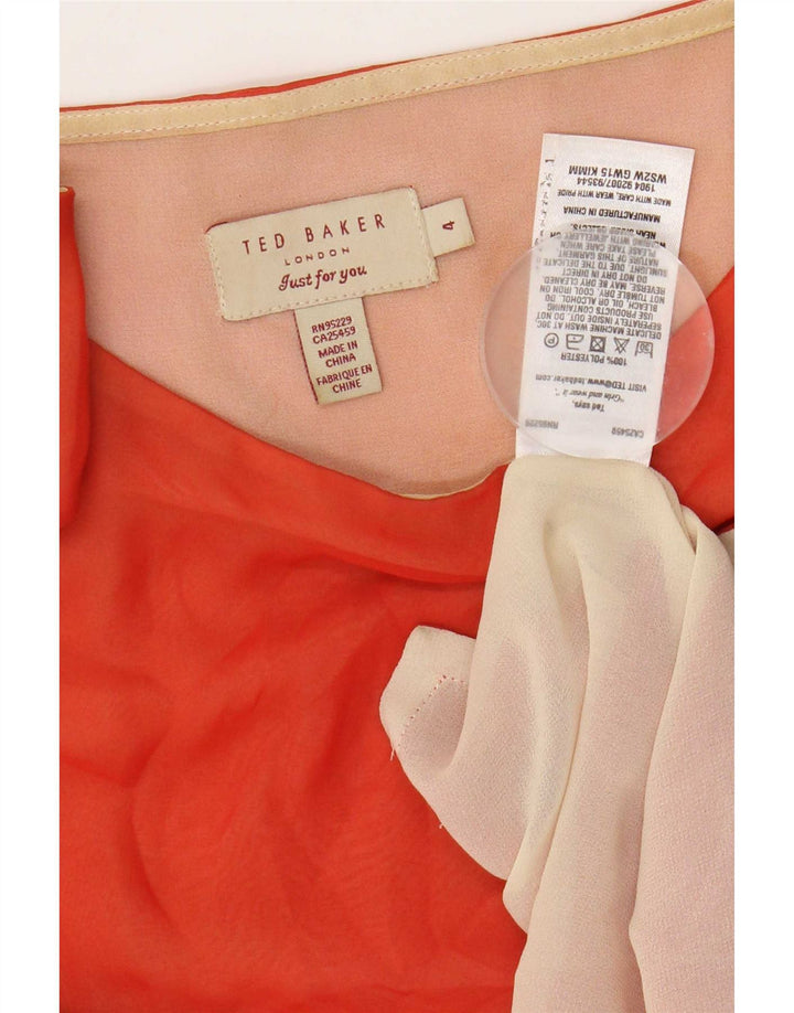 Ted Baker Débardeur pour femme Taille 4 Large Orange Polyester