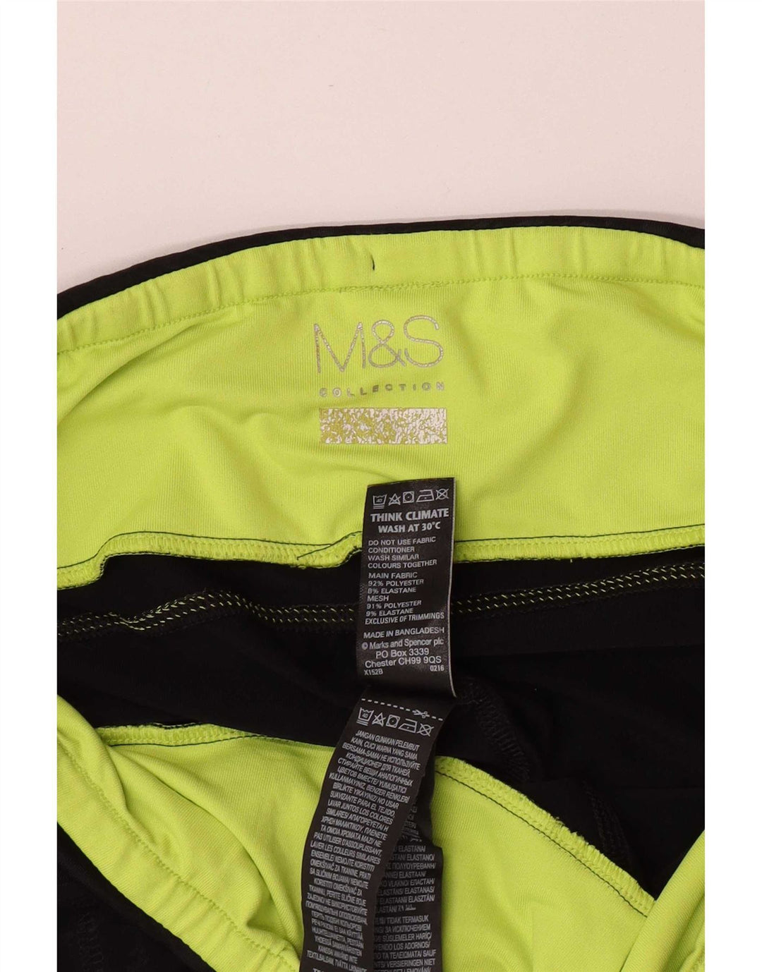 Marks & Spencer Leggings Femme UK 46 Large Noir Géométrique Polyester