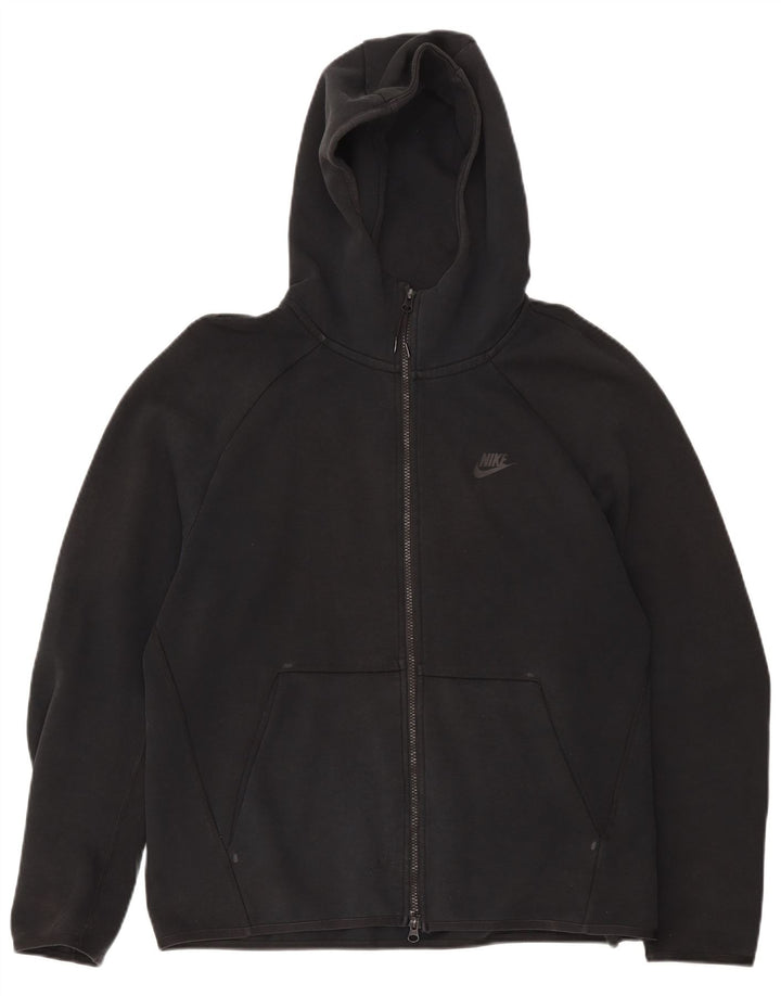 Nike Mens Zip Hoodie Sweater Large Black Cotton