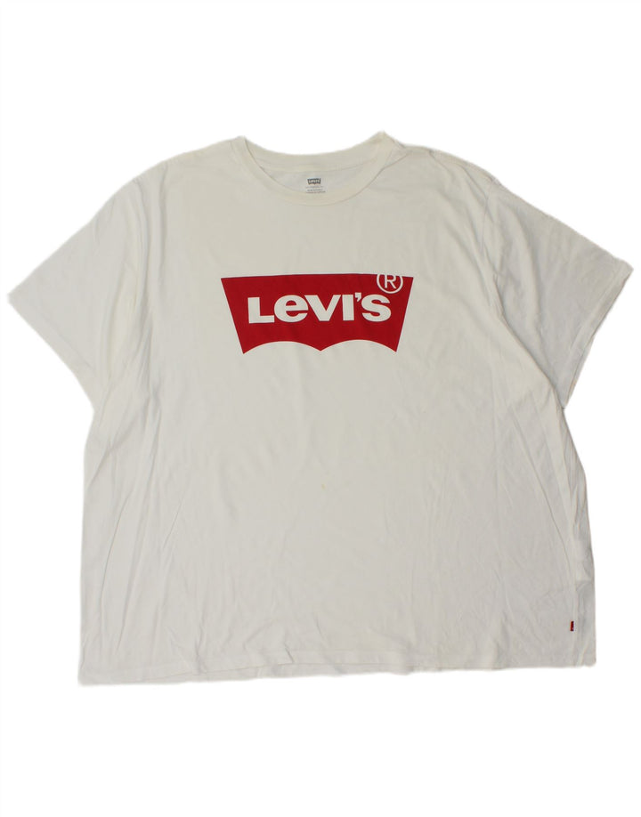 Levi's Mens Graphic T-Shirt Top 4XL White Cotton