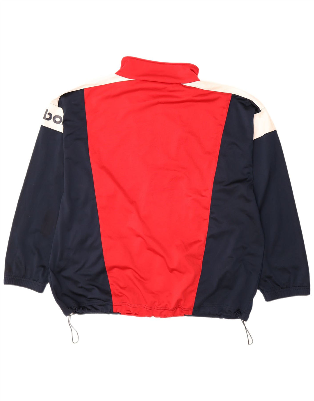 Reebok Mens Tracksuit Top Jacket XL Red Colourblock Polyester Sports