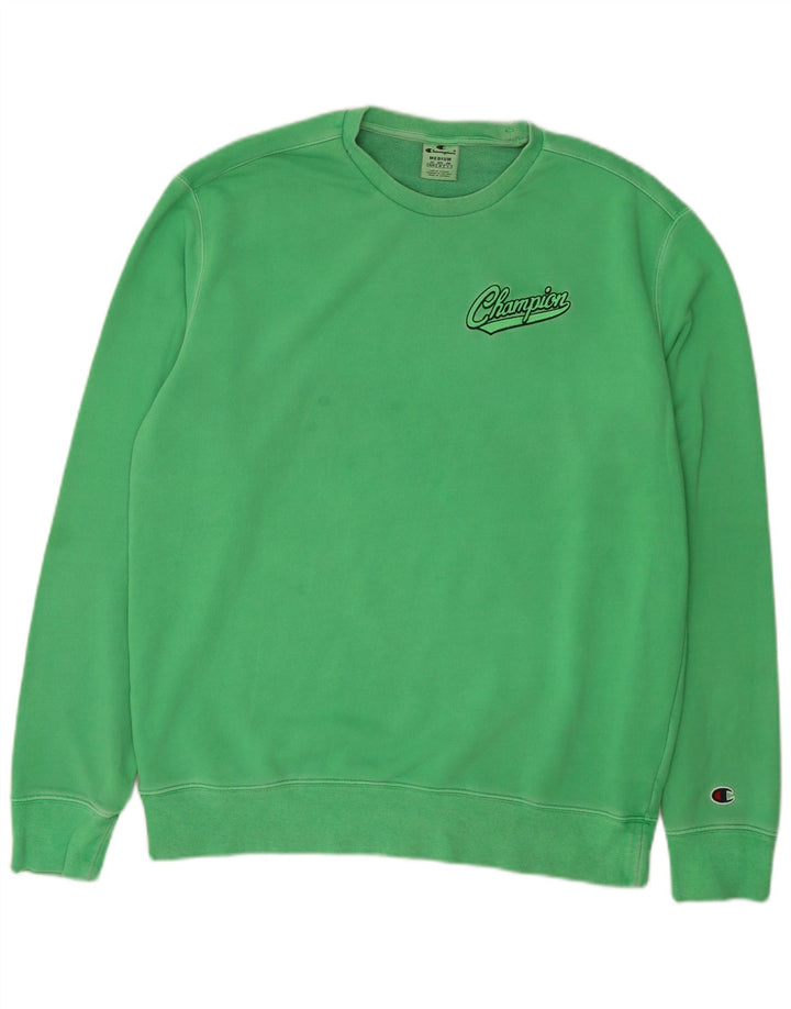 CHAMPION Mens Sweatshirt Jumper Medium Green Cotton