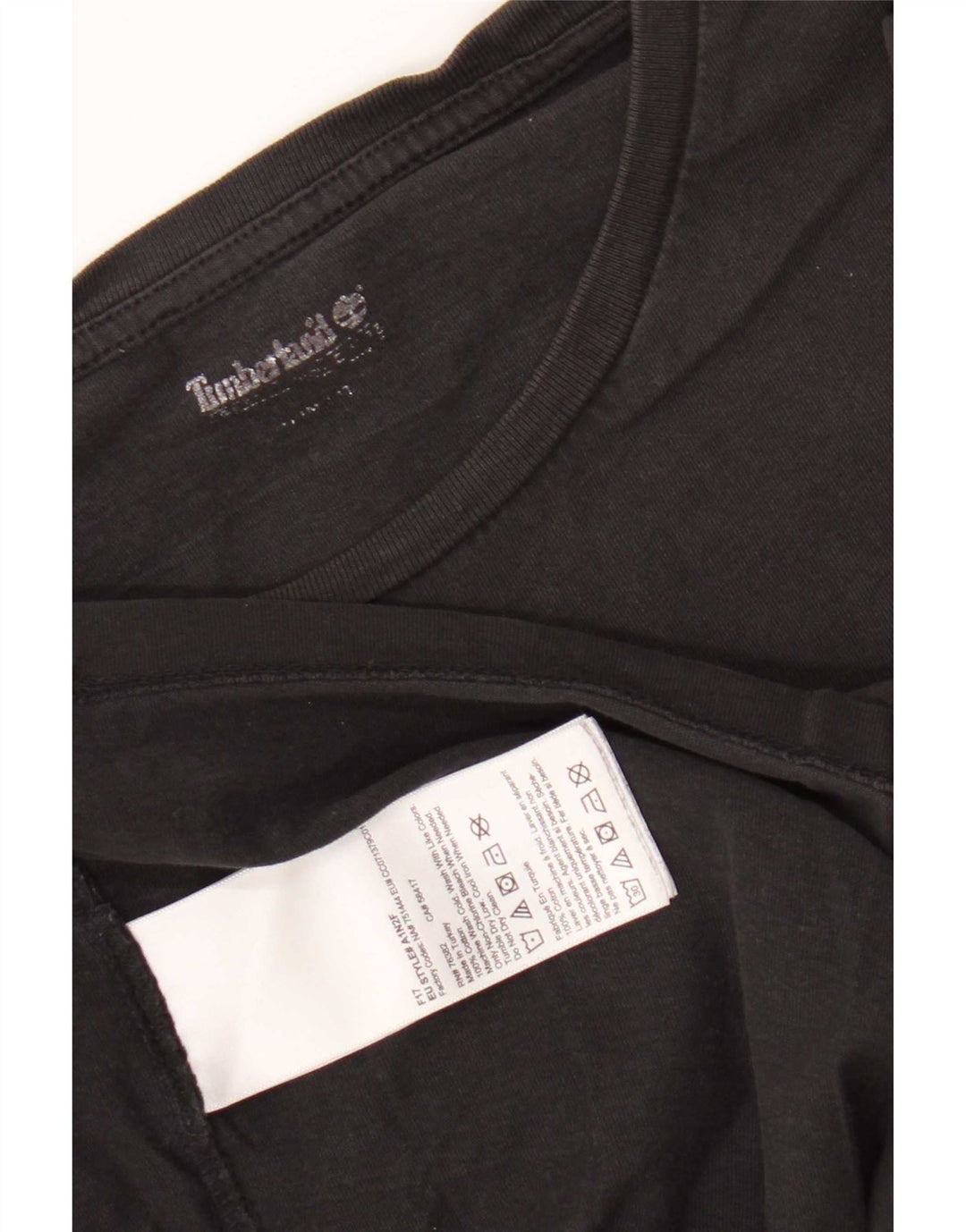 Timberland Mens Graphic T-Shirt Top Small Black Cotton