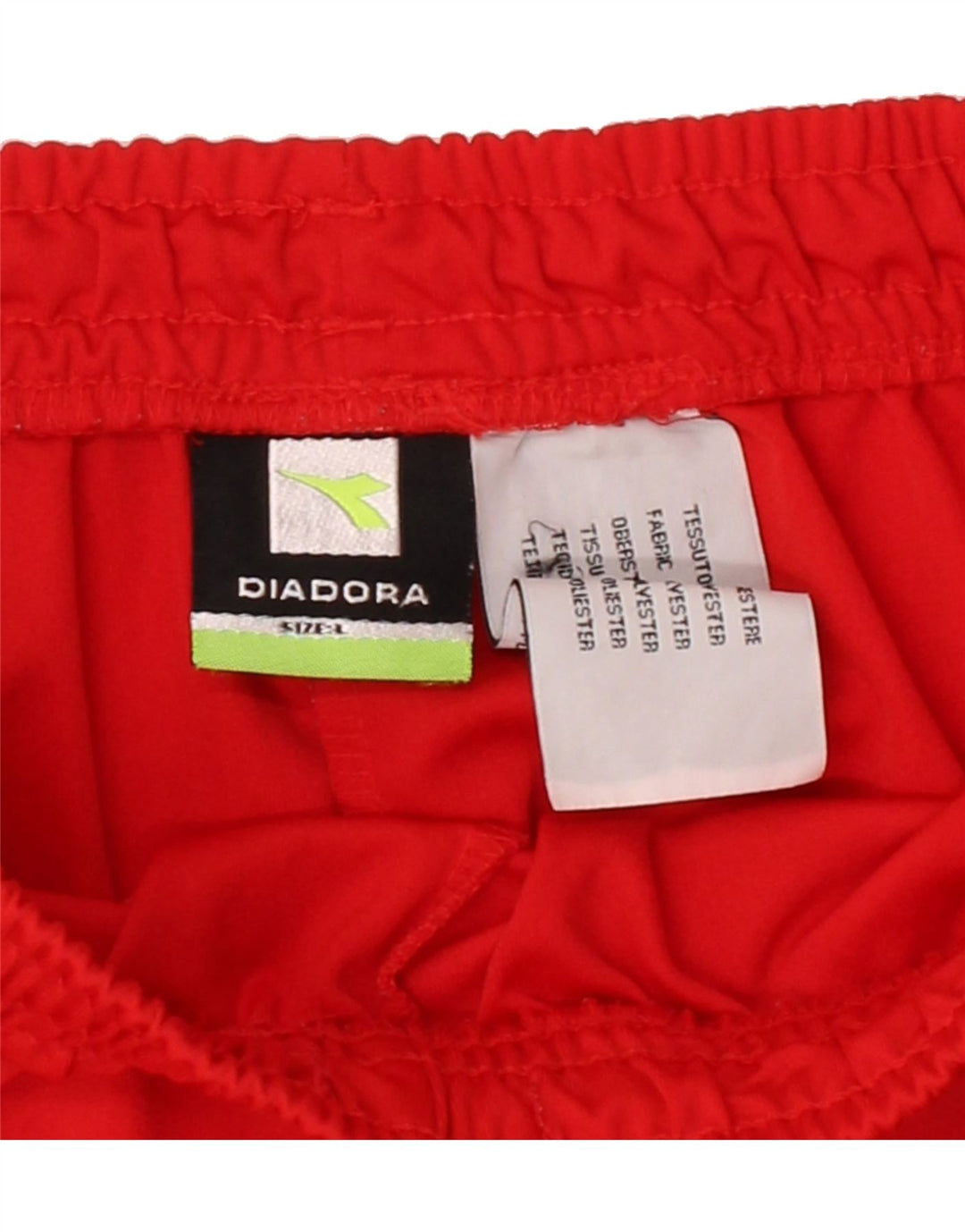 DIADORA Boys Sport Shorts 9-10 Years Large Red Colourblock Polyester Vintage Diadora and Second-Hand Diadora from Messina Hembry 