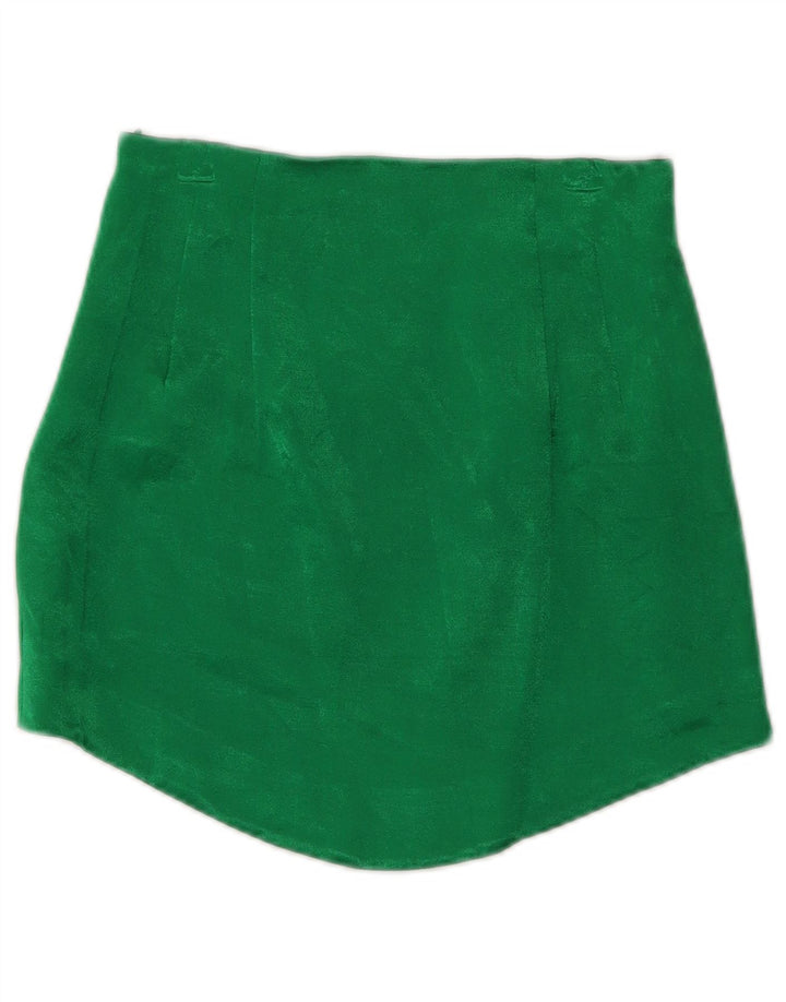 Zara Womens Mini Skirt XS W24 Green Viscose