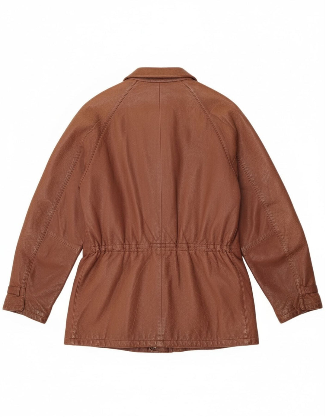 Giacca in pelle vintage da donna IT 52 2XL Marrone
